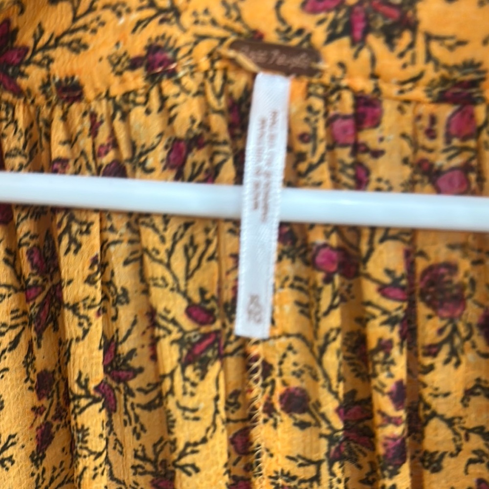 Floral Bohemian Maxi Dress - Orange and Red/Maroon - Free People - Picture 2 of 6